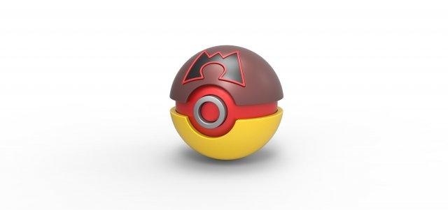 team magma ball pokeball pokemon concept container anime toy print printable teammagmaball teammagma 3d print model - Mito3D