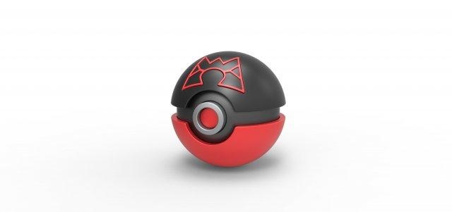 Mannschaft Magma großartig Ball Pokeball Pokémon Konzept Container Anime Spielzeug drucken druckbar teammagmagreatball teammagma 3d print model - Mito3D