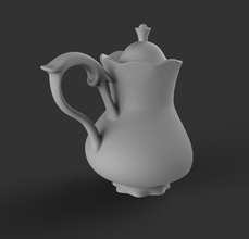 teapot02 livre 3d impressão modelo in decoração 3dexport bule chá 3d print model - Mito3D