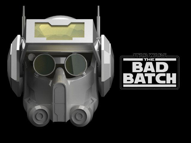 tech helmet bad batch star wars 3D print model - Mito3D