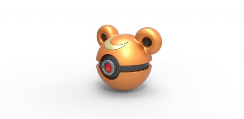 teddiursa esfera 3d impressão modelo in 3dexport urso teddi recipiente brinquedo imprimível 3d print model - Mito3D