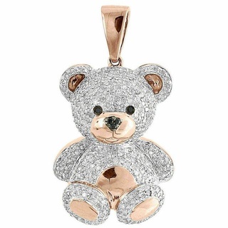 teddy bear diamond pendant pendants teddybeardiamond antique luxury rapper liberty hiphop jewelry necklace gemstone elegant celebrity style jewellery bling gem urban toy 3d print model - Mito3D
