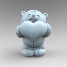 stl cnc router datei 3dprintable teddy bär spielzeug 3d drucken modell skulptur 3dexport teddybär bear statue figur druckbar süss valentinstag cnccarvemodel cncmodel cncmachining 3dprintmodel 3dprintready 3d print model - Mito3D
