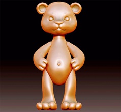 teddy-Bär tragen teddy Tier - Spielzeug überraschung 3d gedruckt 3d print model - Mito3D