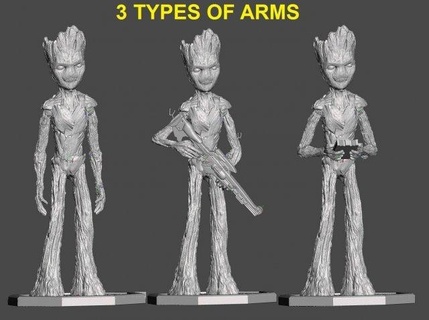 adolescente Groot uomo eroe arte scultura meraviglia collezione sculture digitale digitalsculpt statua umano carattere figura maschio supereroe miniature oggetti i fumetti 3d print model - Mito3D