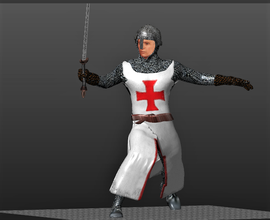 templário cavaleiro idades 3d impressão modelo in homem 3dexport knight sword velho miniatura personagem têmpora 3d print model - Mito3D