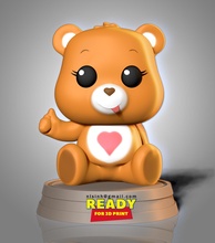 cuore tenero orso animale carina domestico cartone animato statua figura figurina 3dprint 3dprinting 3d print model - Mito3D