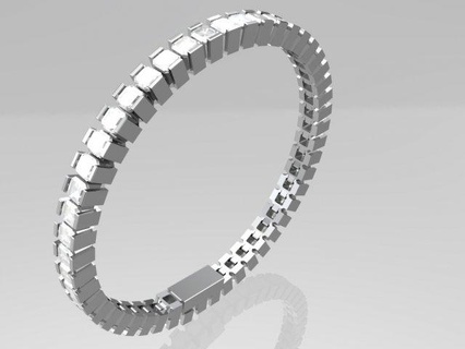 tenis pulsera esposas joyería joya diamante asher 3d print model - Mito3D