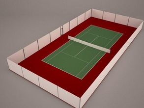 tenis mahkeme zemin spor alan Tenis topu takım Oyna eğlence lig ekipman oyun kortu 3d model 3d print model - Mito3D