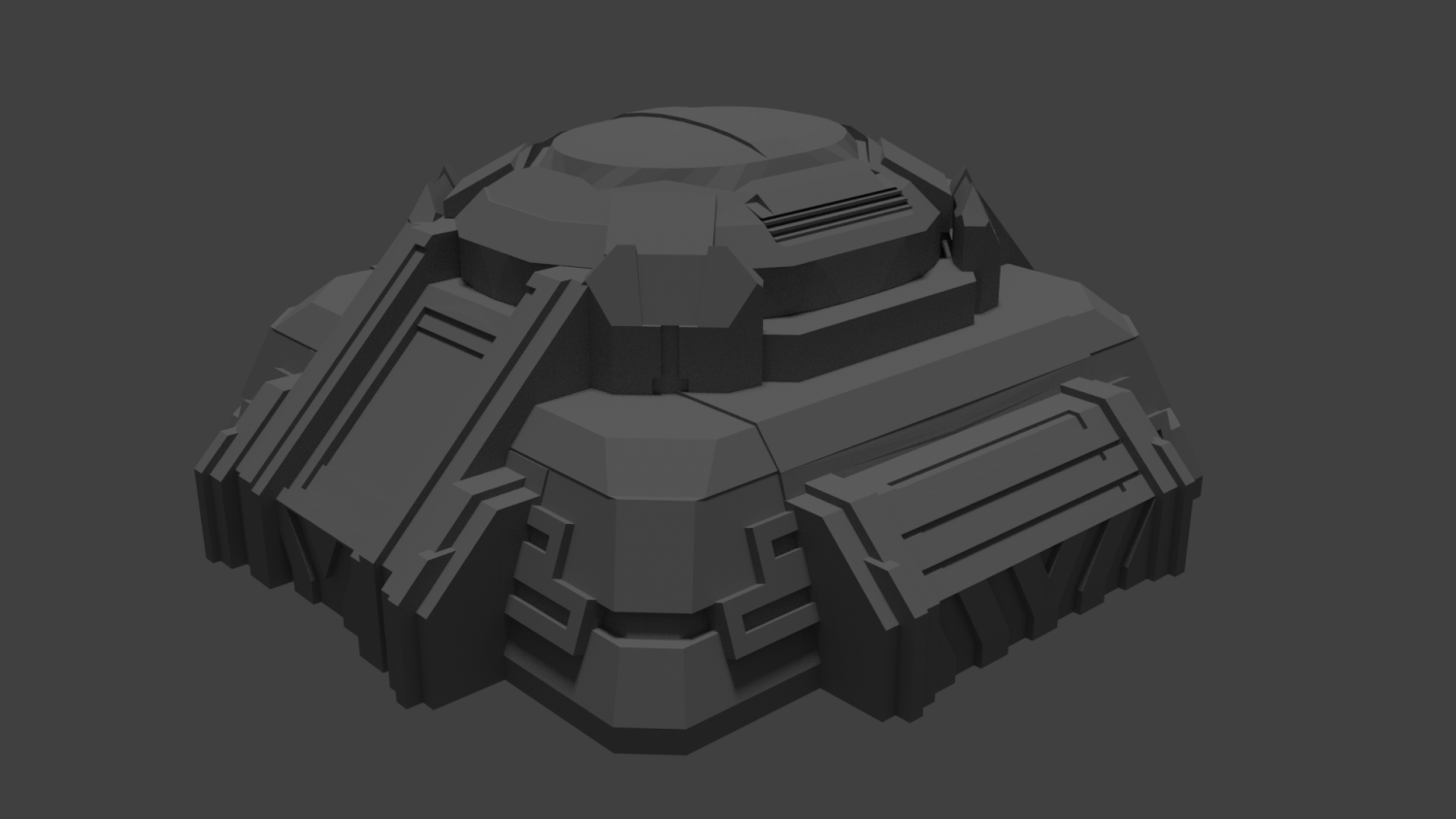 terran búnker montaje modelo 3d impresión in sci fi 3dexport marina estrella arte estructura guerra juego 3D print model - Mito3D