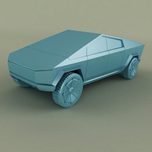 tesla cybertruck 3d model in royal cars 3dexport print car truck pickup 3d print model - Mito3D