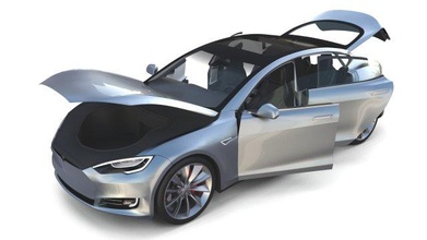 tesla modèle 2016 argent intérieur iii châssis rendre mixeur obj dae fbx électrique voiture chargeur batterie véhicule sedan SUV awd p100d p90d 3d print model - Mito3D