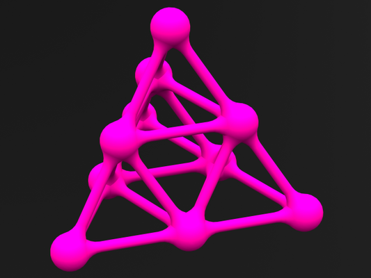 tetra strukturen atome 3d drucken modell mathematisch kunst 3dexport molekular geometrie atom tetraeder bindung winkel symmetrie kristalle zentriert atomar element verbindungen solide muster einheit struktur gesicht 3d print model - Mito3D