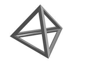 tétraèdre libre 3d impression modèle in mathématique art 3dexport polyèdre figure forme math géométrique polygones 3dprint 3d print model - Mito3D