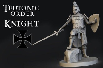 teutonique ordre chevalier 3d impression modèle in souvenirs 3dexport historique soldat 3d print model - Mito3D