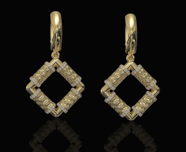 dokulu küpe direkleri 3d yazdırılabilir stl altın Gümüş platin sterling taşlar taş mücevher kadınlar kolu moda şık kutup kuyumcu 3d print model - Mito3D