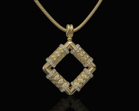textured poles pendant 3d printable stl pendants gold silver platinum sterling gemstones brilliant women modern classic jewellry 3d print model - Mito3D