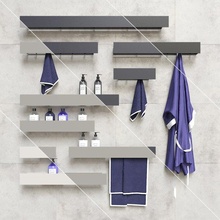 tezza 3d model in bathroom 3dexport shelves bathrobe towel decor hung 3d print model - Mito3D