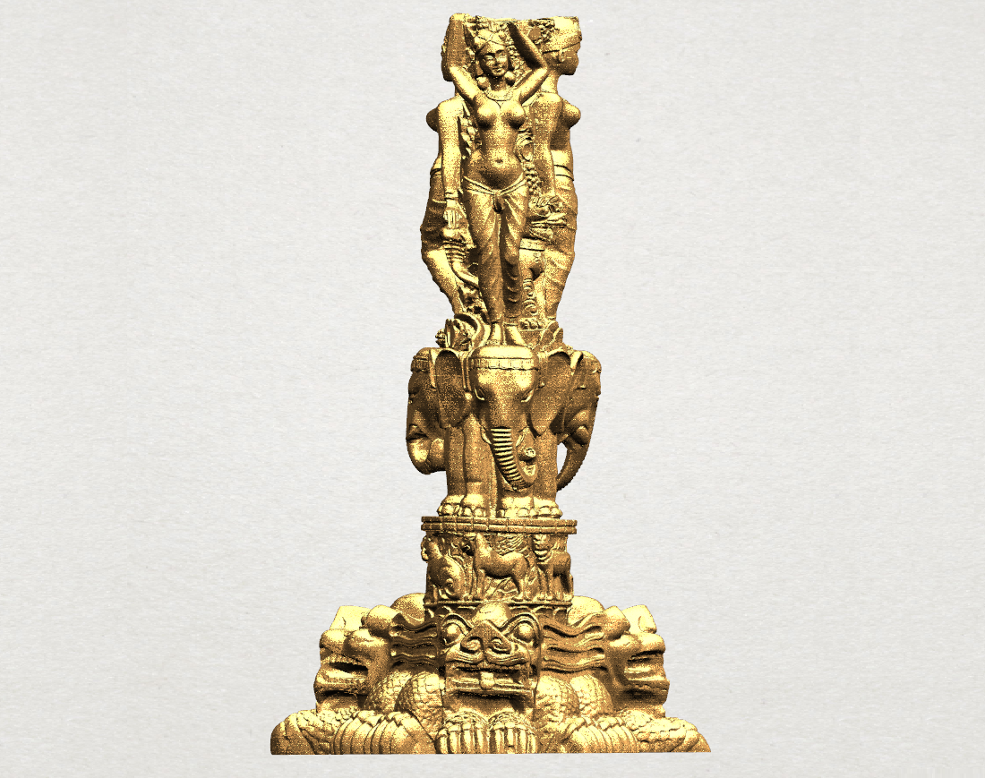 a thai elephant torre interior exterior histórico arquitetura asiática chinês indiana budista religião bodhisattva shakyamuni templo buda decoração estátua gautama escultura adoração miniaturas 3D print model - Mito3D