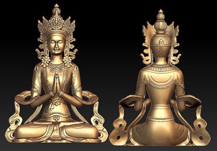 thailand buddha 3d print model in sculpture 3dexport budhha god 3d print model - Mito3D