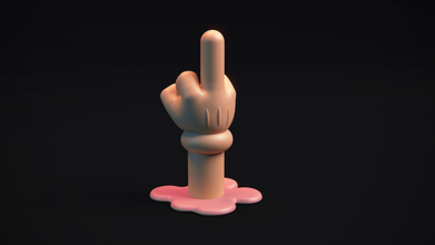 thefinger - 3d printable model print in sculpture 3dexport figure toy human cartoon deco art table house people statue mickeymouse mario hand arm finger figurine games 3d print model - Mito3D