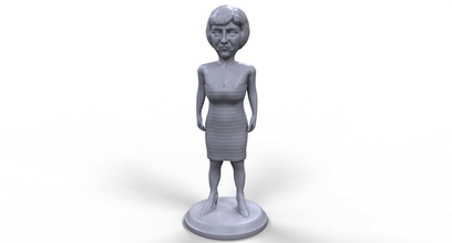 theresa may stylized high quality 3d printable miniature theresa-may politician political british england leader prime-minister board-game sculpture toy statue woman lady human tabletop figurine 3d print model - Mito3D