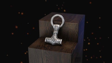 thors hammer printing cnc wax god pendant printable jewel mjolnir marvel norse art design jewellery shape vikings scandinavia ornament 3d print model - Mito3D