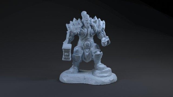 thrall world of warcraft 3d print model in monsters & creatures 3dexport orc wow hots blizzard sculpture figure zbrush 3dmax ogr character rpg rts fantasy war 3d print model - Mito3D