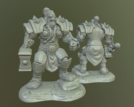 thrall world of warcraft 3d print model in monsters & creatures 3dexport orc wow hots blizzard sculpture figure zbrush 3dmax ogr character rpg rts fantasy war 3d print model - Mito3D