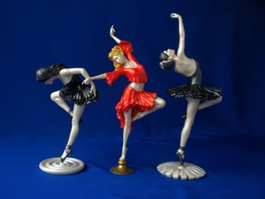 3d druckbar ballerinas drucken modell skulptur 3dexport kunst ballett tänzer tanzen frau mädchen zahl figur skulpturen 3d print model - Mito3D
