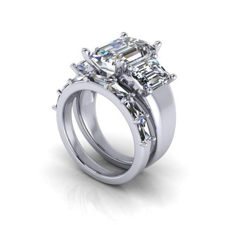Roca diamante anillo r2 anillos pulsera solitario joyería joya monje Budha oro plata compromiso Boda canalla imprimible 3d colgante pendiente arete brazalete bebé Arte 3d print model - Mito3D