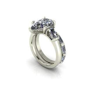 Roca Esmeralda anillo v3 anillos pulsera solitario joyería joya diamante joyas zafiro oro plata compromiso Boda canalla imprimible 3d colgante pendiente arete brazalete personaje Arte 3d print model - Mito3D
