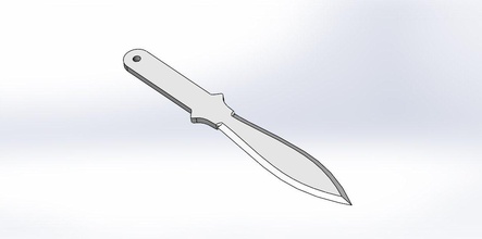 throwing knife free 3d print model in 3dexport stl step solid solidworks printable blade 3d print model - Mito3D