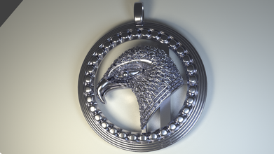 thunder bird jewelry eagle pendent keychain cadiaan charm slider fly spirit eye necklace 3dprinting 3dmodel printable 3dprintable 3d print model - Mito3D