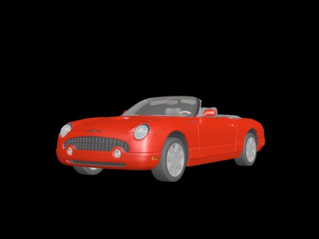 thunderbird 3d model in compact cars 3dexport car convertible 3D print model - Mito3D