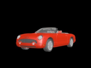 thunderbird 3d modell kompakt autos 3dexport wagen cabrio 3d print model - Mito3D