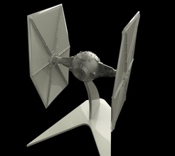 tie-fighter 3d baskı yıldız savaşlar kravat avcı sci fi empair <url> Hatıra prefabrik araç uzay aracı 3d print model - Mito3D
