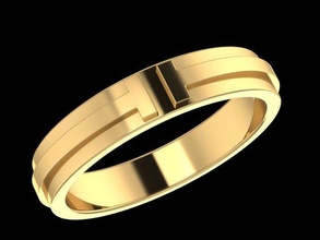 tiffany t narrow diamantes anillo mujer niña Moda único oro plata joya 3d print model - Mito3D