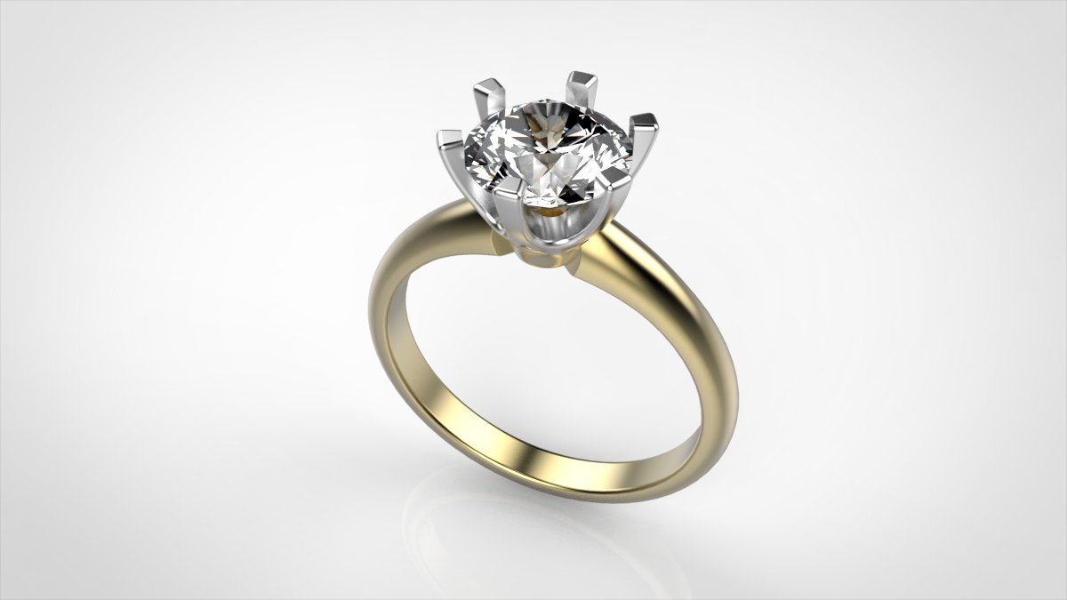 tiffany engagement ring 3d drucken modell ringe 3dexport 3D print model - Mito3D