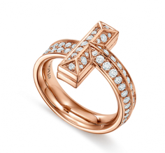 tiffany pflastern ring 3d drucken modell ringe 3dexport mode frau mädchen wunderschönen wertvoll juwel diamant gelb silber 3d print model - Mito3D