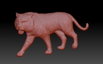 kaplan 3d yazdır model in 3dexport hayvan çıplaklık rahatlama heykelcik cnc 3d print model - Mito3D