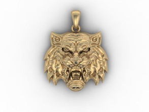 tiger amur pendant animal cat feline jewel jewellery jewelry lion mammal necklace panthera pendants puma sculpting tigers tigr tigre tigress zbrush 3d print model - Mito3D