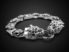 tiger bracelet 2022 b1 3d print model jewelry jewellery year wild zoo pendant head safari sculpture miniature newyear symbol nature gold panther ring wedding 3d print model - Mito3D