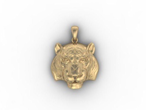 tiger pendant enamel jewel jewellery jewelry matrix necklace pendants printable render rhino sculpting sculpture stone tigr vray woman women zbrush 3d print model - Mito3D