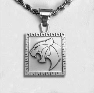 tiger pendant pendants 3d jewelry printable gold silver wedding 3dsmax artist metal prototype adjustable stl necklace necklaces ancient animals lion 3d print model - Mito3D