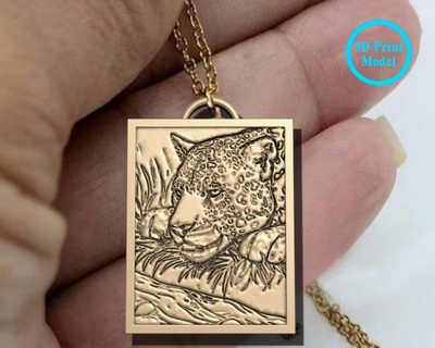 tiger pendant pendants jewelry printable gold silver wedding 3dsmax artist metal prototype adjustable stl necklace necklaces bird ancient lion animals 3d print model - Mito3D