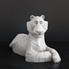 tigre escultura 3d impresión modelo in 3dexport toon animales león tiger head cabeza 3d print model - Mito3D