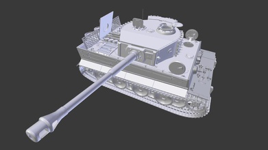 tigre tanque 3d impressão modelo in jogos acessórios 3dexport pesado guerra mundial exército batalha carro veículo equipe técnica comandante motorista operador rádio carregador 3d print model - Mito3D