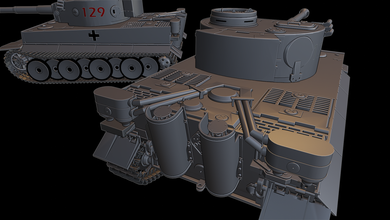 tanques tiger a guerra trovão wow surpreende 3d modelos modelagem impressão imprimir brinquedo panzer panzerkampfwagen 3d print model - Mito3D