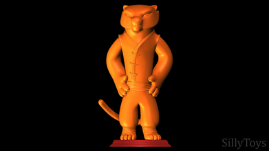 kaplan kung fu panda 3d yazdır model in hayvanlar 3dexport po kürklü kadın kedi antro aptal oyuncaklar hayali işler shifu kavga çita pençe memeli 3d print model - Mito3D